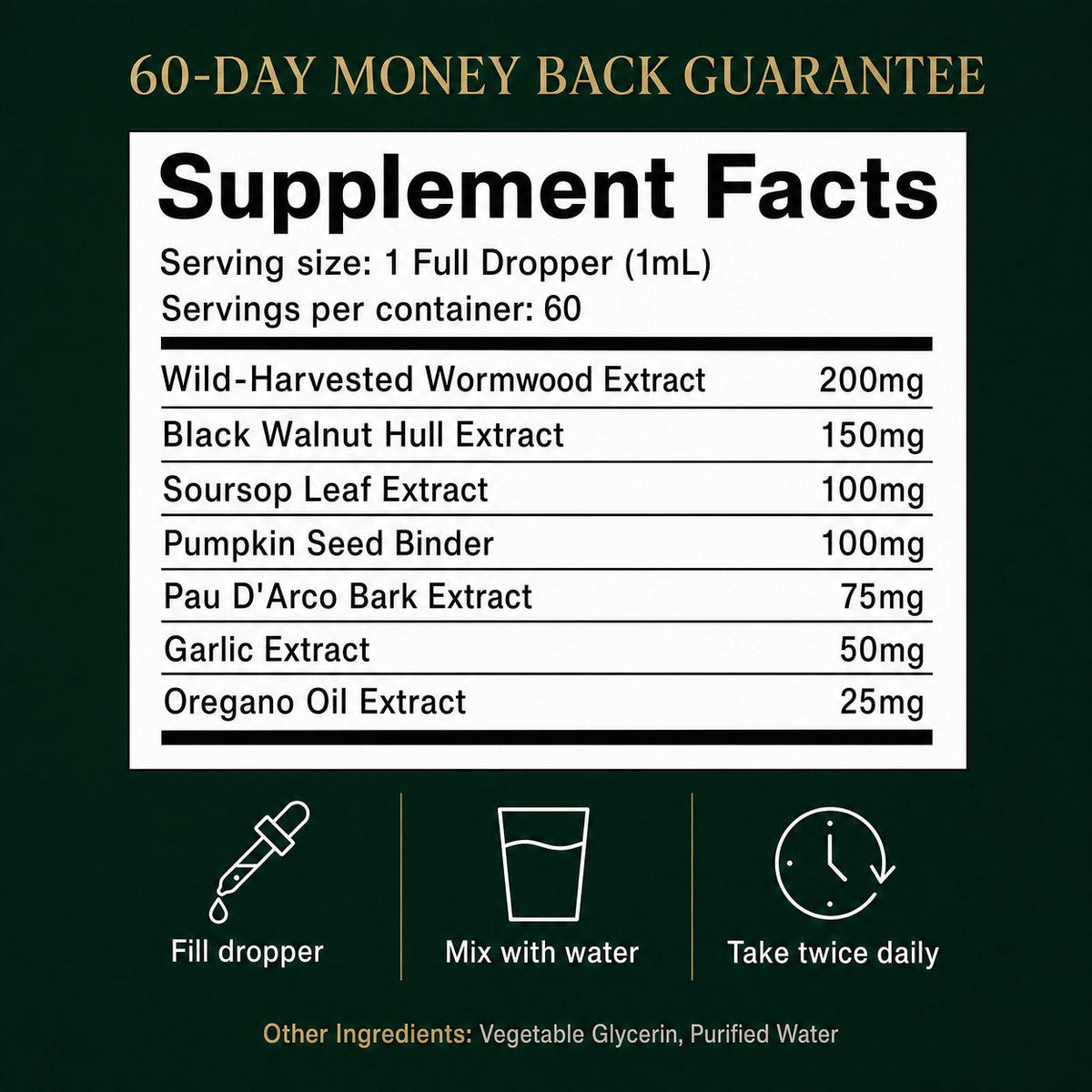 LUMVELLE Wild-Harvested Wormwood Herbal Drops