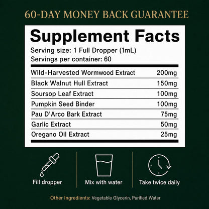 LUMVELLE Wild-Harvested Wormwood Herbal Drops