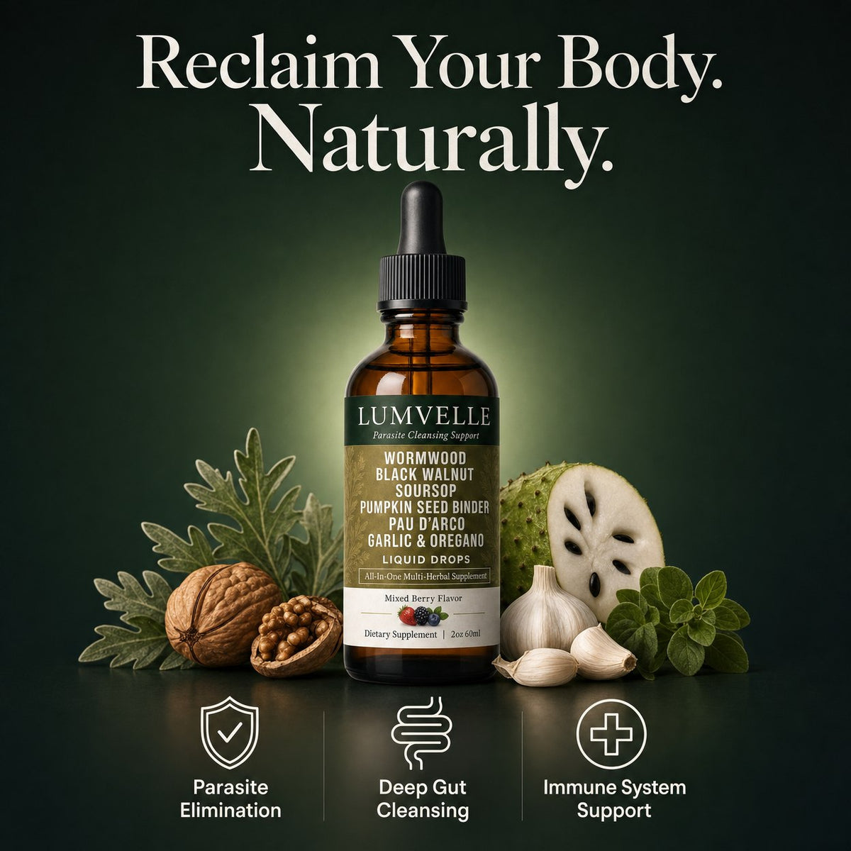 LUMVELLE Wild-Harvested Wormwood Herbal Drops